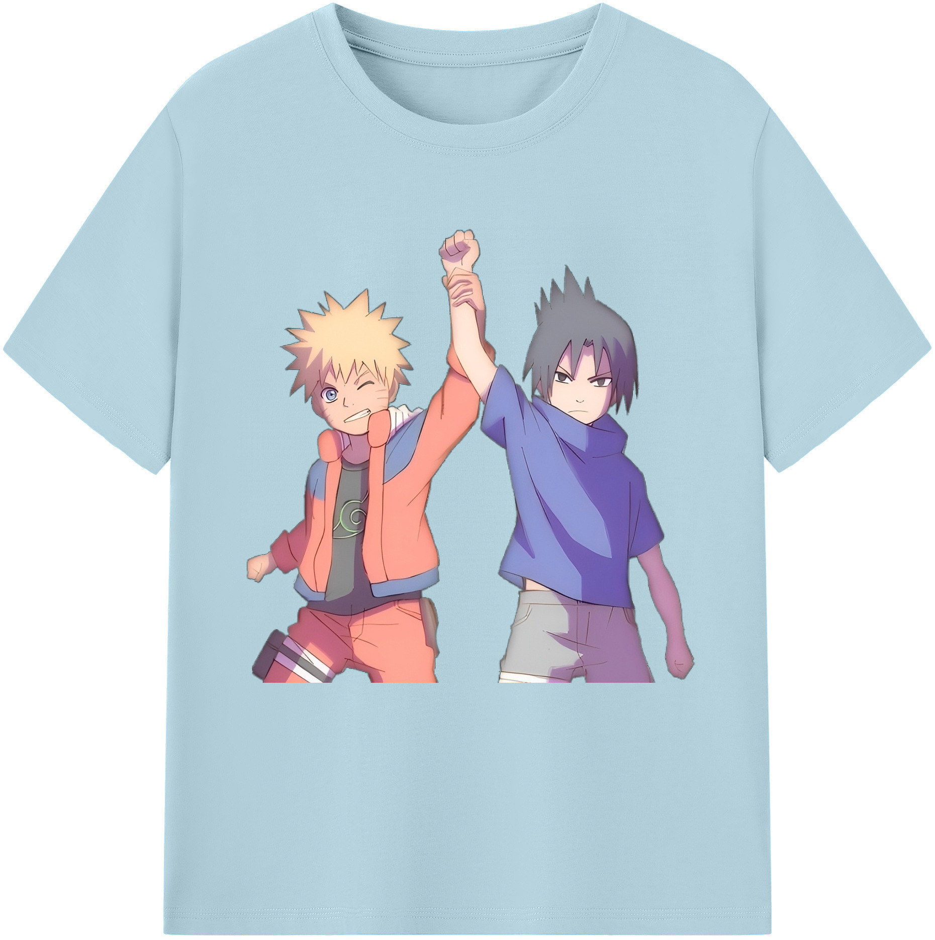 （画像用） NARUTO -ナルト- うちは サスケ Uchiha Sasuke 綿100％半袖Tシャツ（フロントプリント）